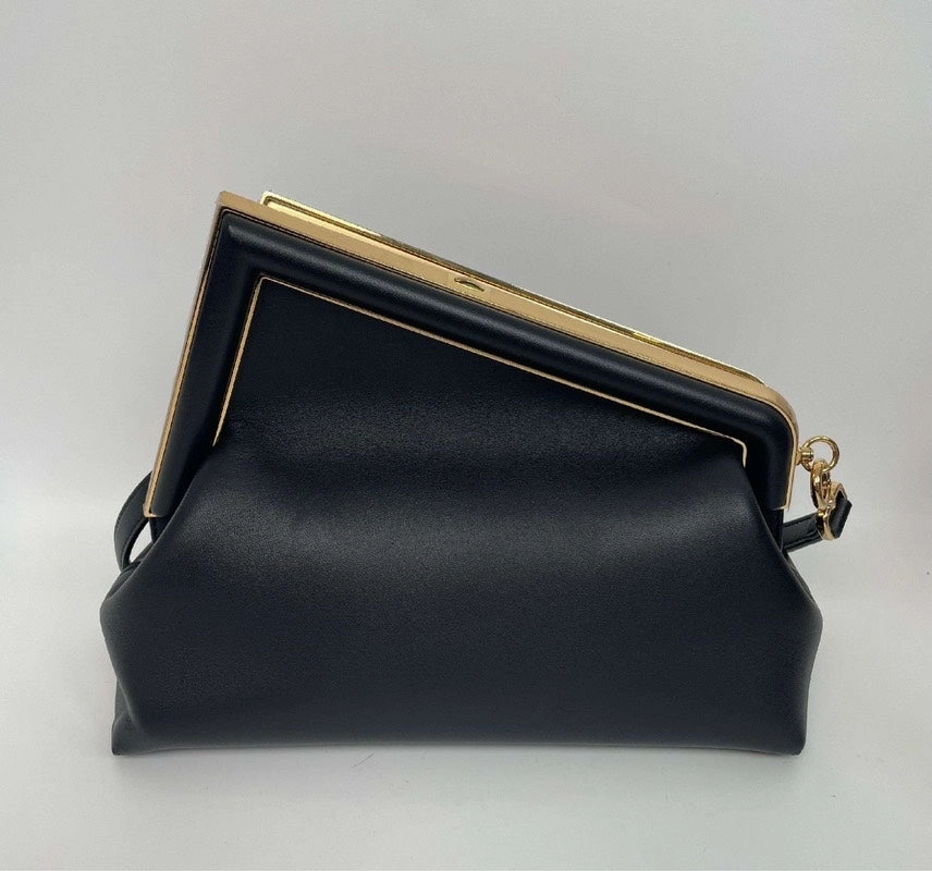 Fendi First Black Leather Crossbody Bag