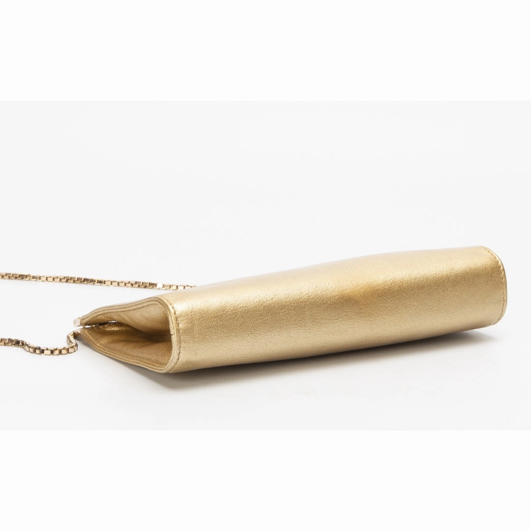 Ferragamo Gancini Flap Wallet With Chain