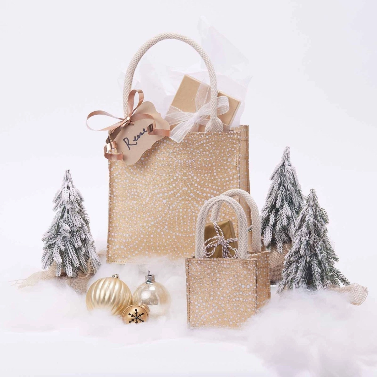 Filigree Gold Small Reusable Itsy Bitsy Gift Bag