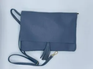 Finley Leather Handbag In Denim Blue