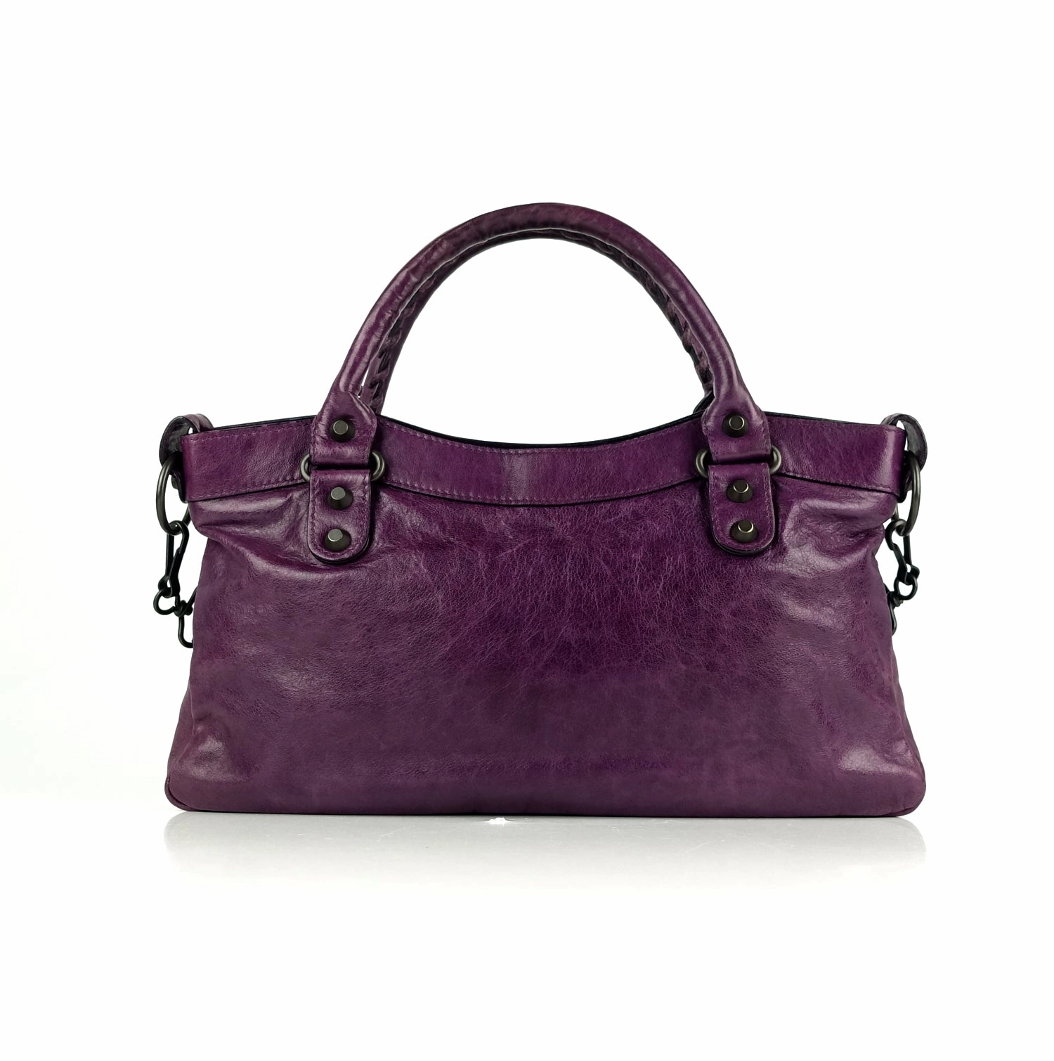 First Classic Studs Agneau Leather City Bag