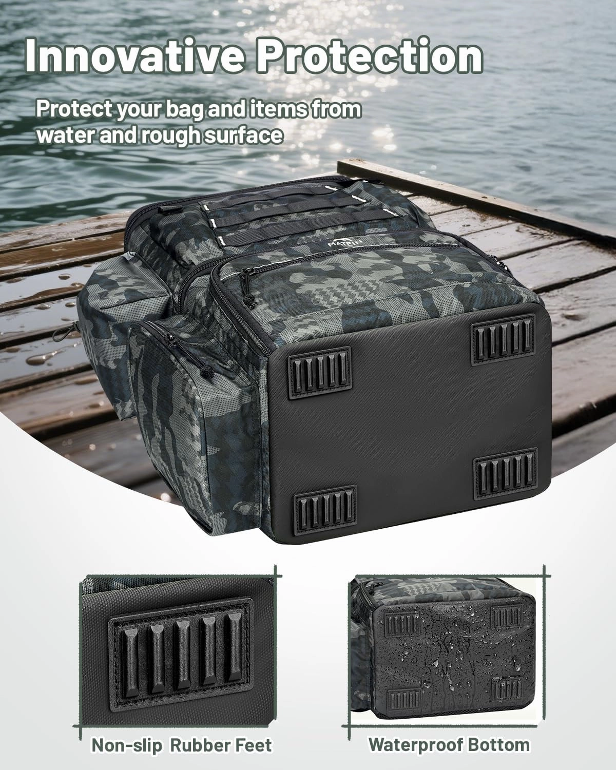 Fishing Backpack with 4 Tackle Boxes