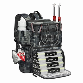 Fishing Backpack with 4 Tackle Boxes
