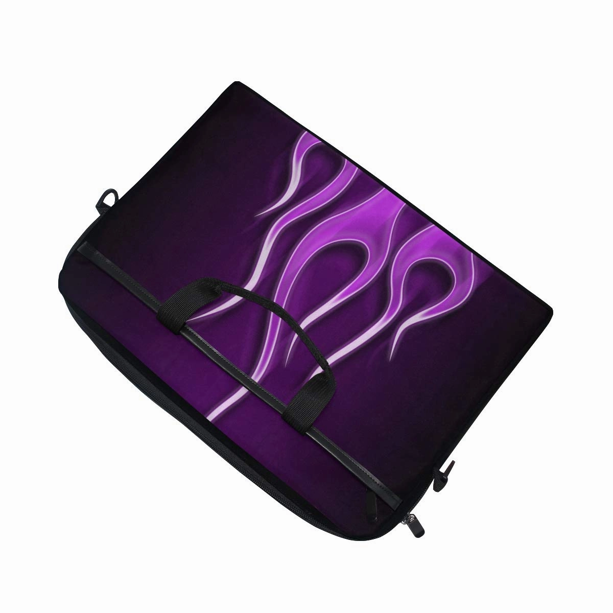 Flames Electric Purple Laptop Case Laptop Shoulder Bag Notebook Sleeve Handbag Computer Tablet Briefcase Carrying Case Cover with Shoulder Strap Handle 14 15inch for Men Women Travel/Business/School