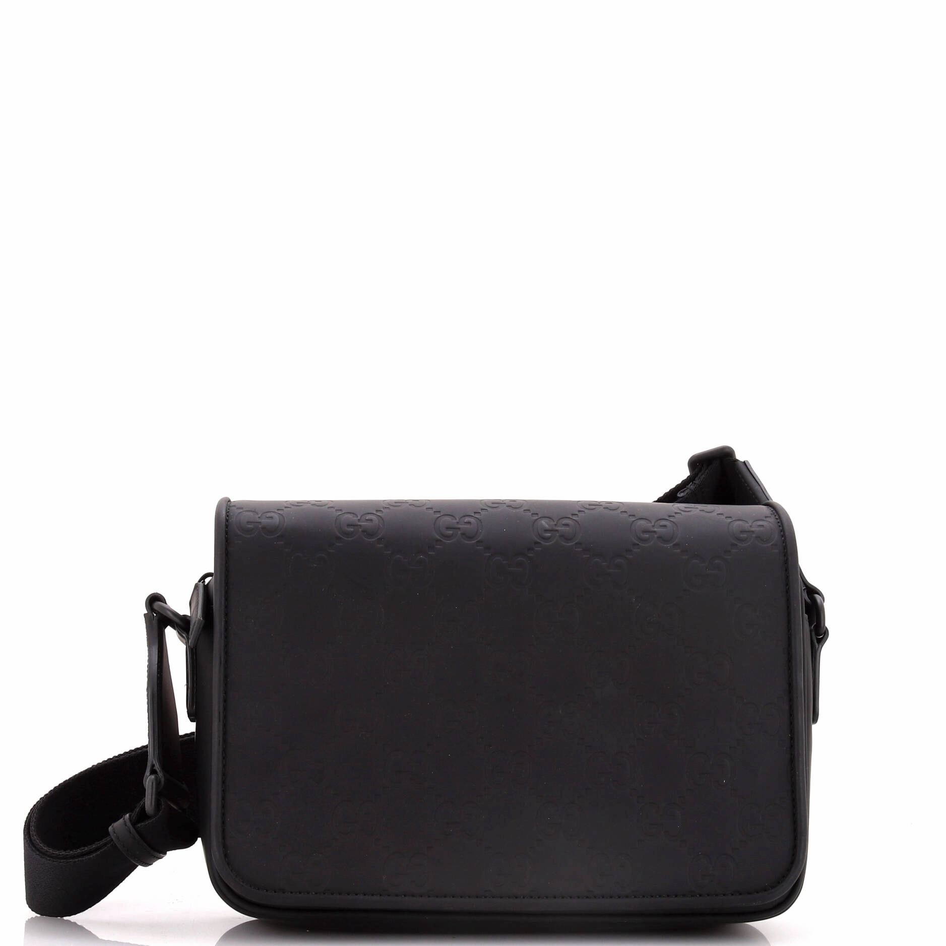 Flap Crossbody Bag GG Rubber Effect Leather Medium