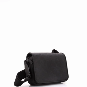 Flap Crossbody Bag GG Rubber Effect Leather Medium