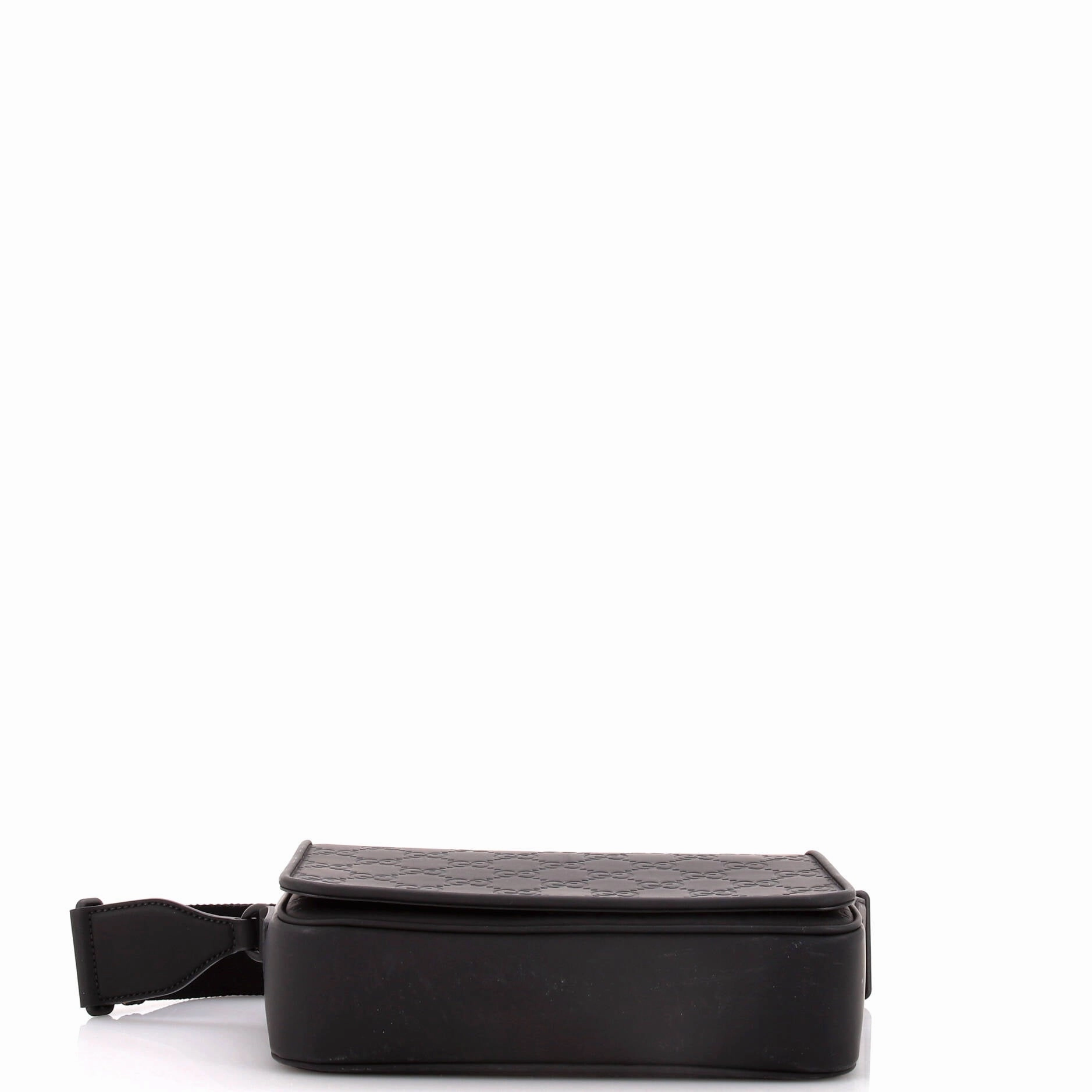 Flap Crossbody Bag GG Rubber Effect Leather Medium