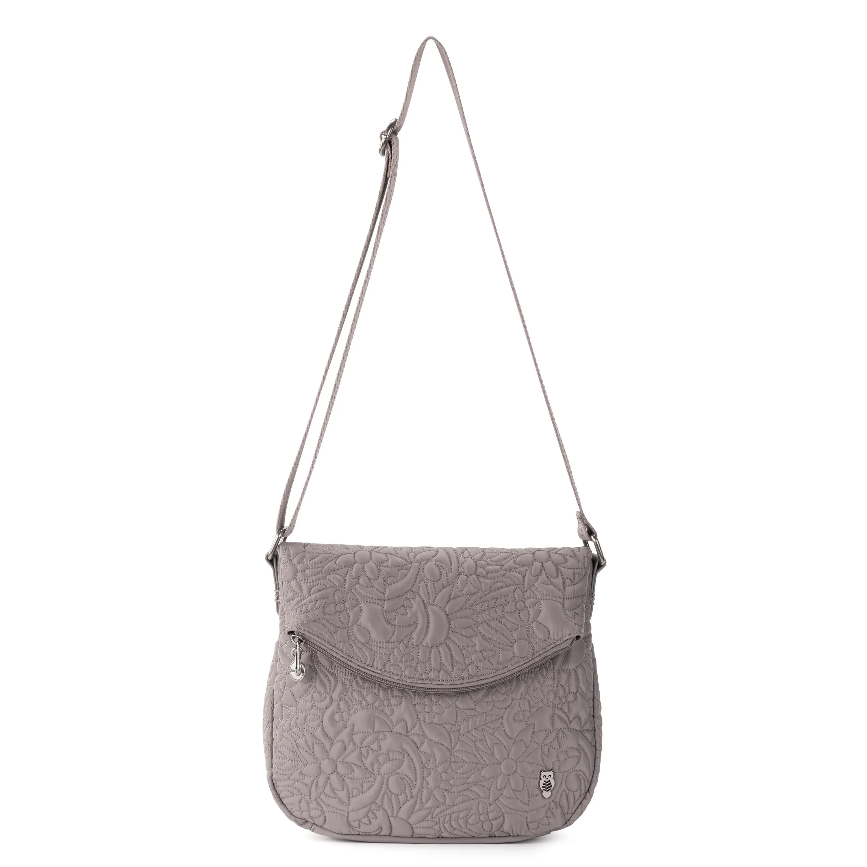 Foldover Crossbody - EcoTwill - Mushroom Spirit Desert Quilted