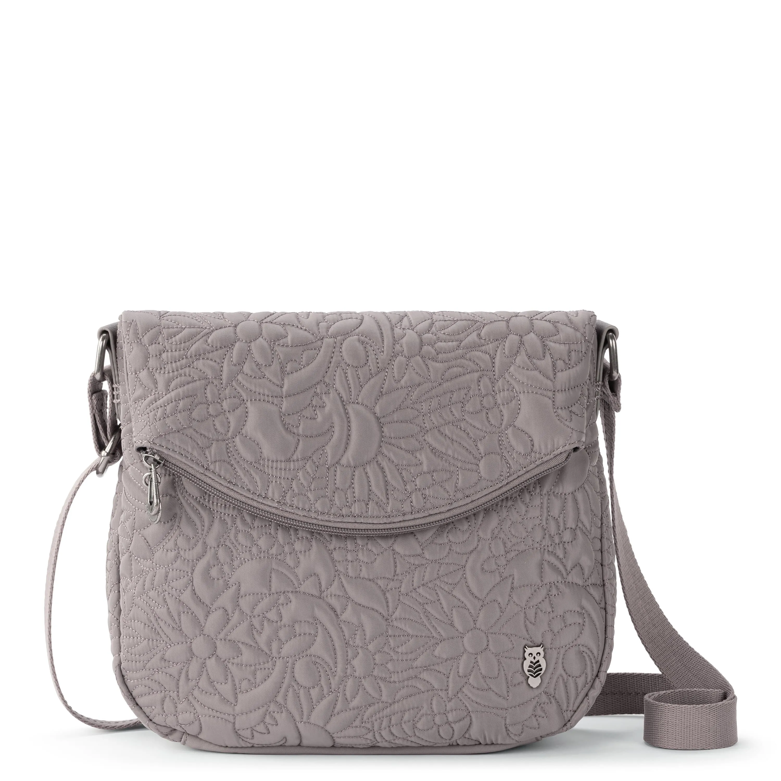 Foldover Crossbody - EcoTwill - Mushroom Spirit Desert Quilted