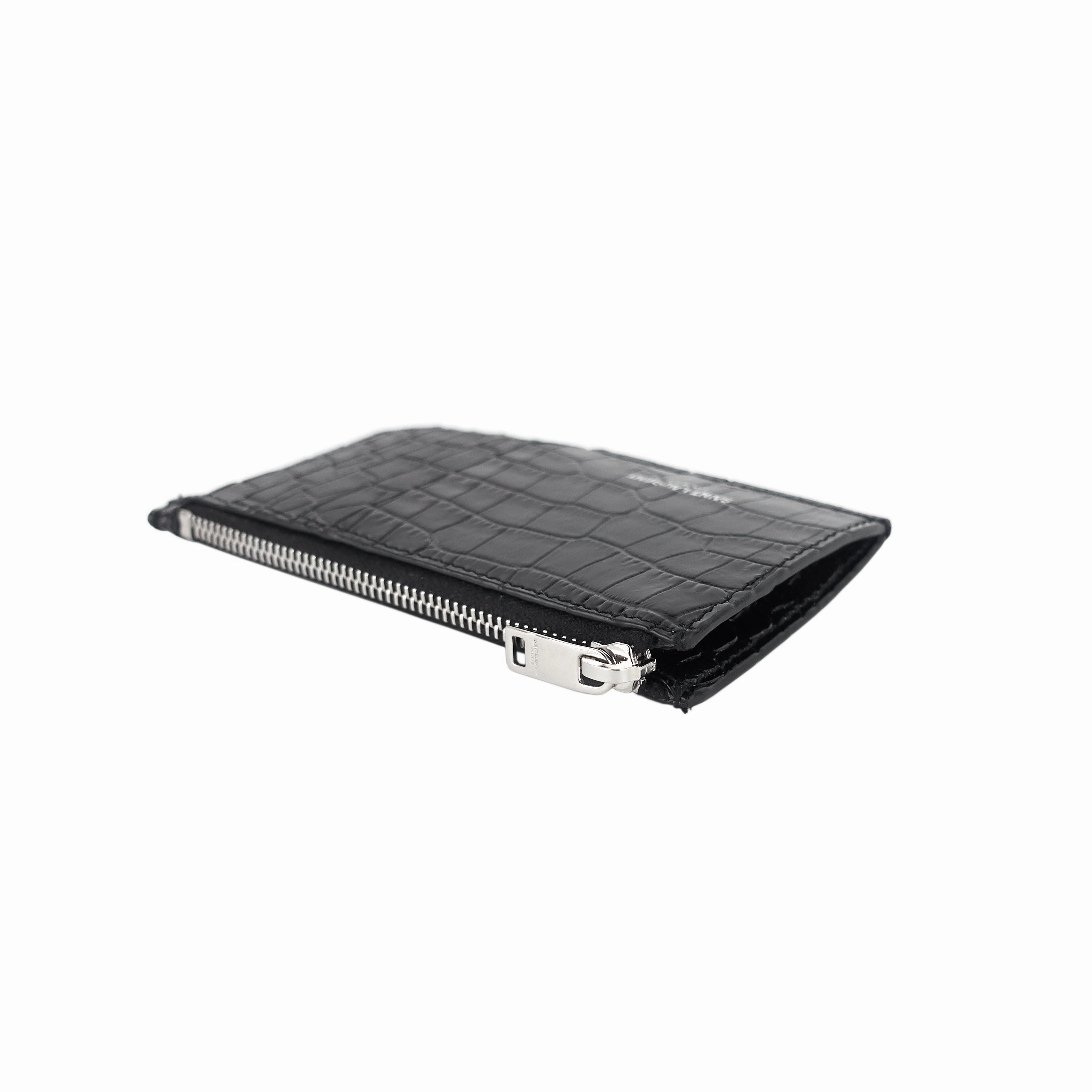Fragments Crocodile-Embossed Leather Zipped Card Holder
