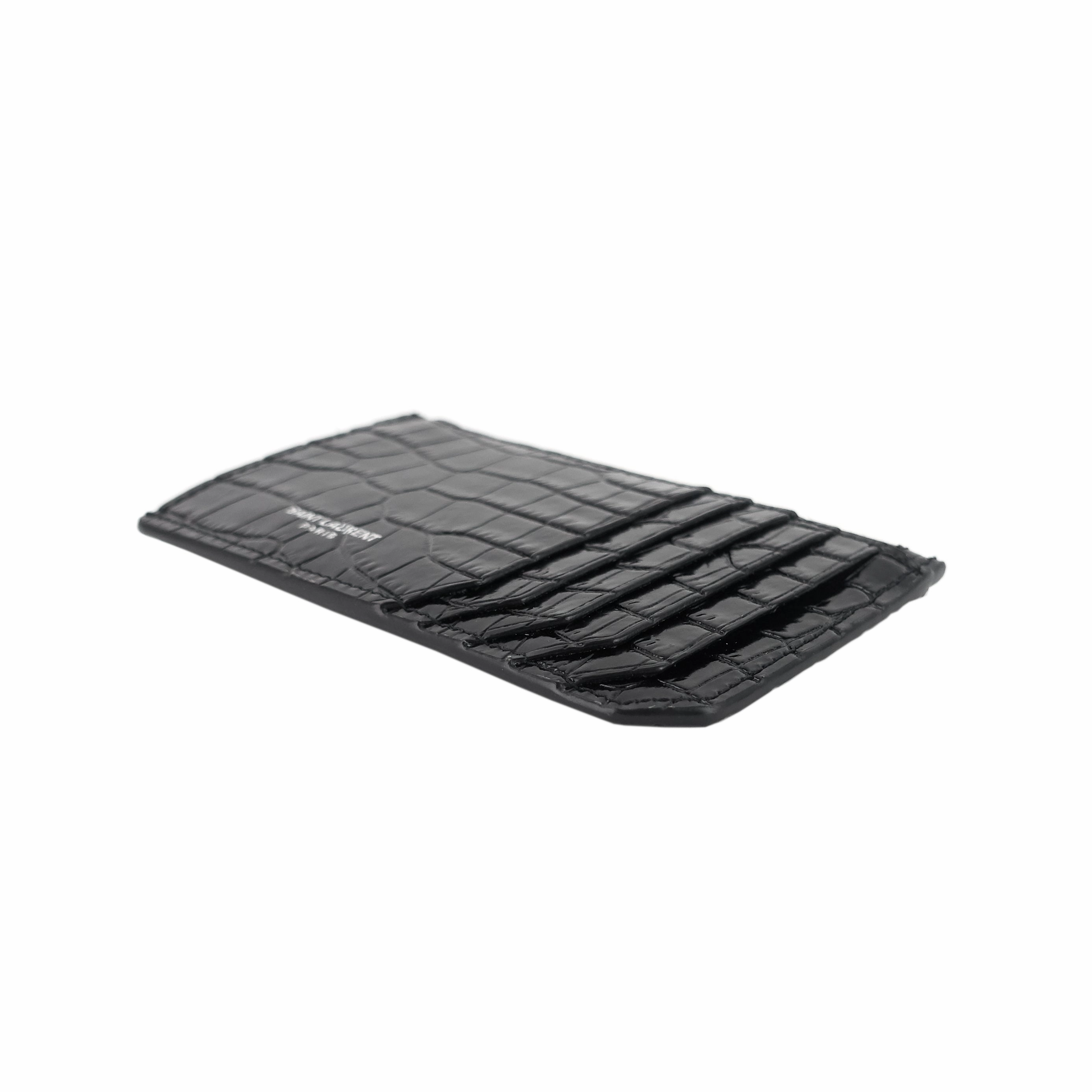 Fragments Crocodile-Embossed Leather Zipped Card Holder