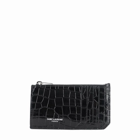 Fragments Crocodile-Embossed Leather Zipped Card Holder