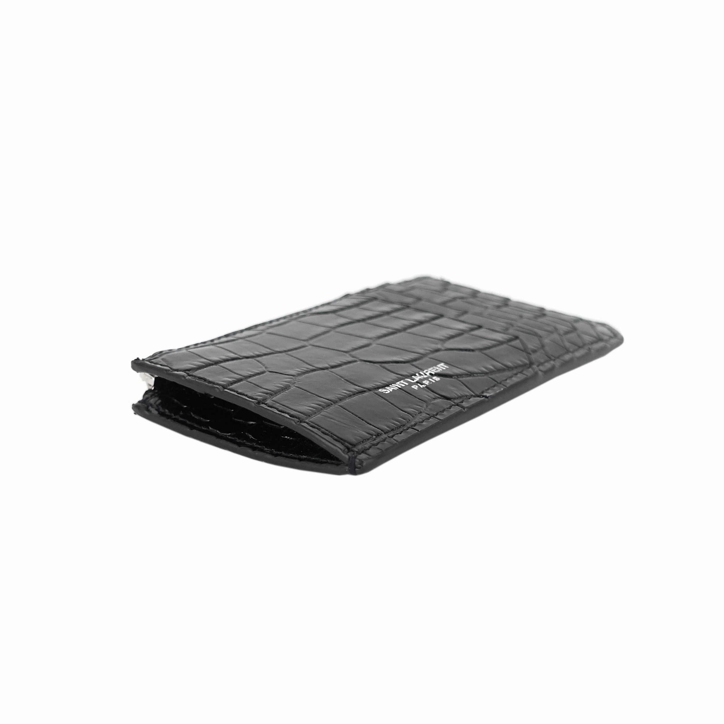 Fragments Crocodile-Embossed Leather Zipped Card Holder