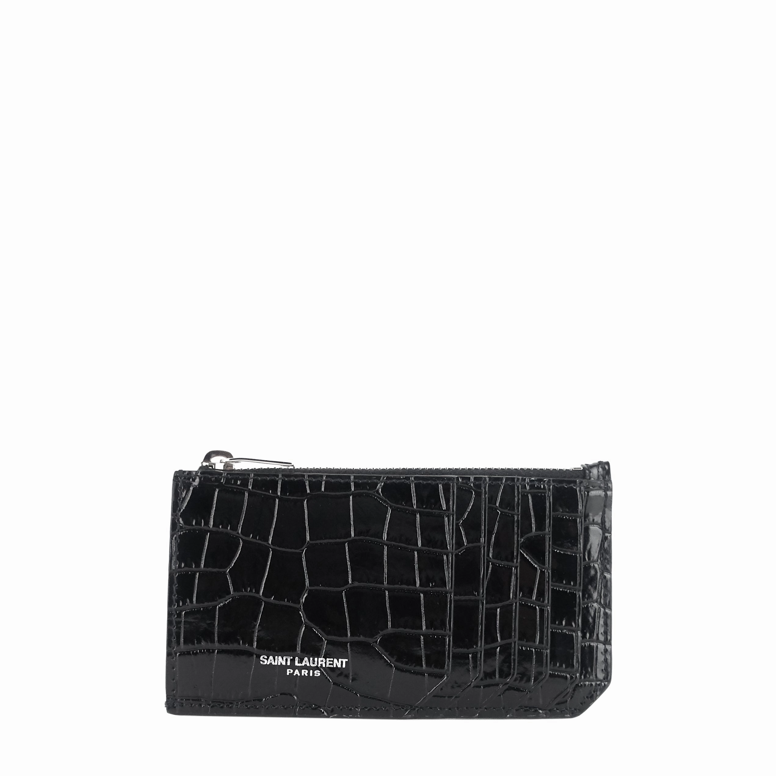 Fragments Crocodile-Embossed Leather Zipped Card Holder