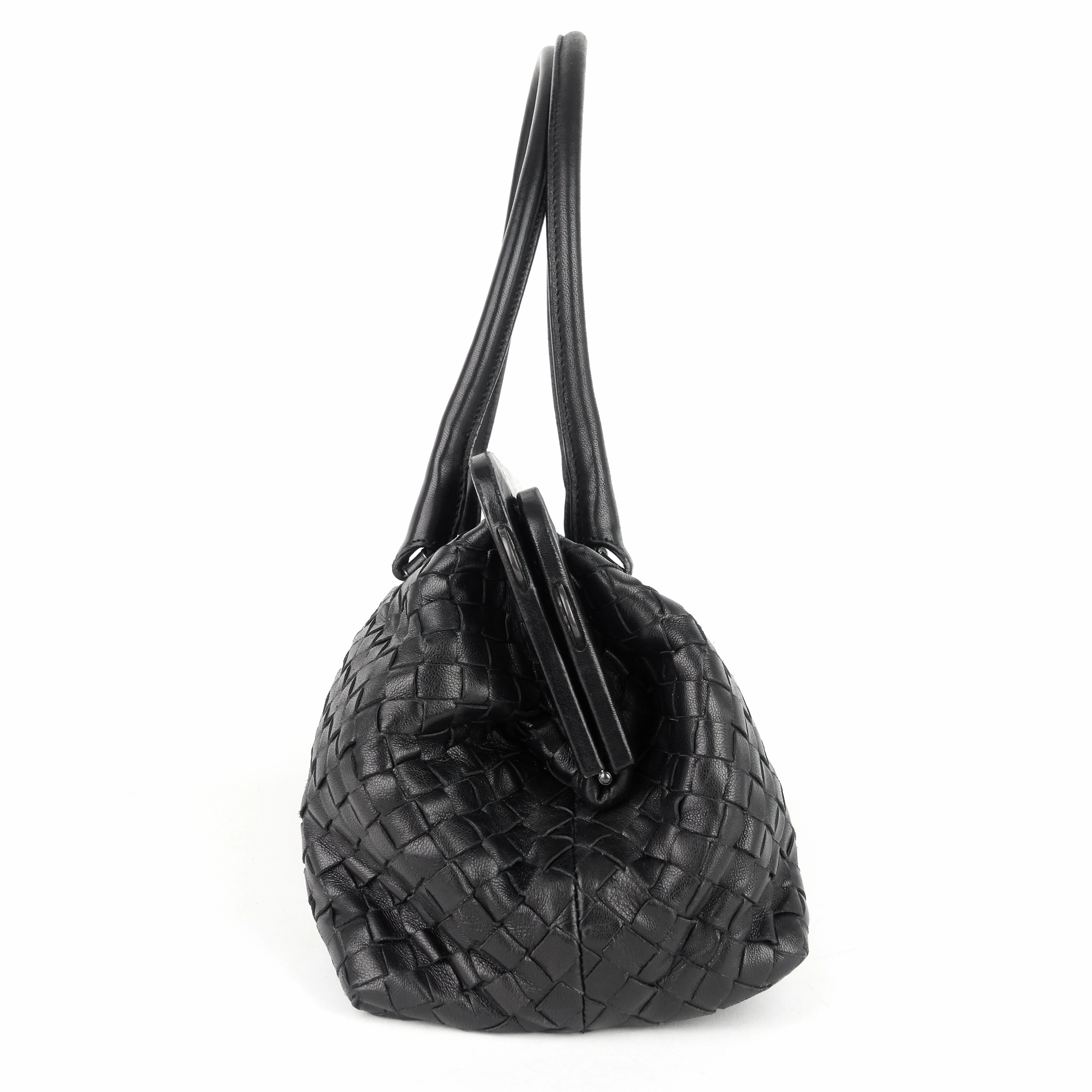 Frame Intrecciato Nappa Leather Bag