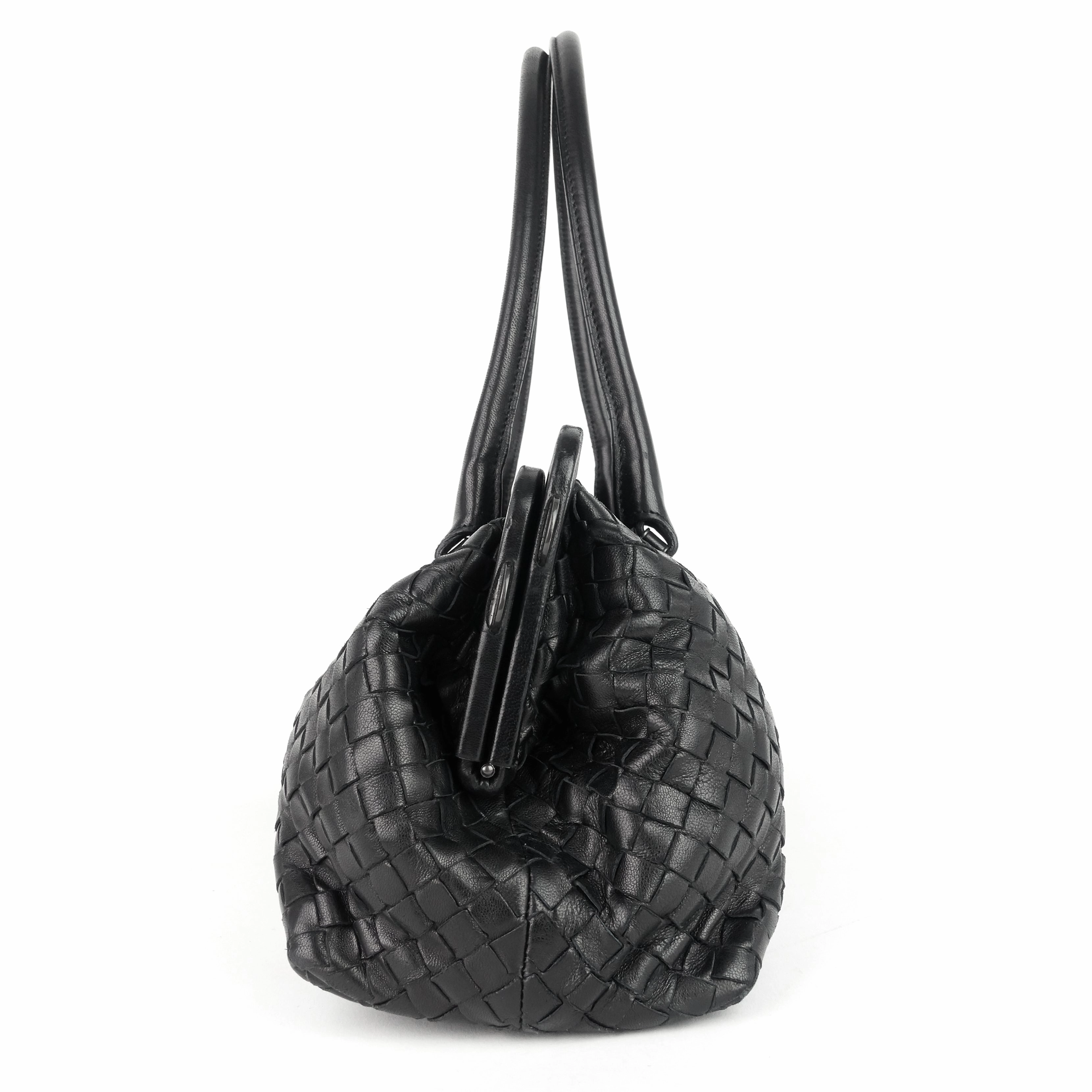 Frame Intrecciato Nappa Leather Bag