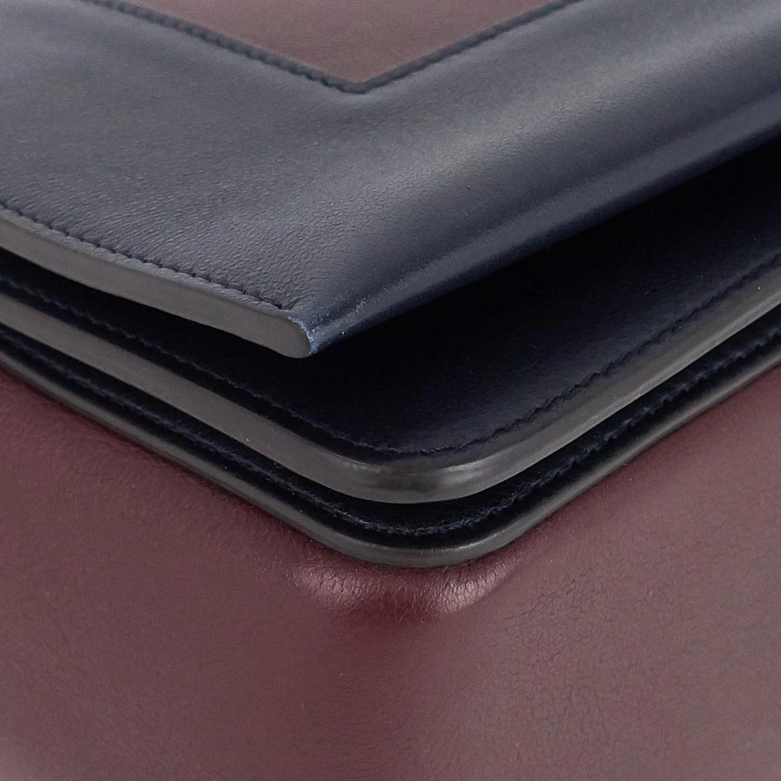 Frame Two-Tone Calfskin Shoulder Bag