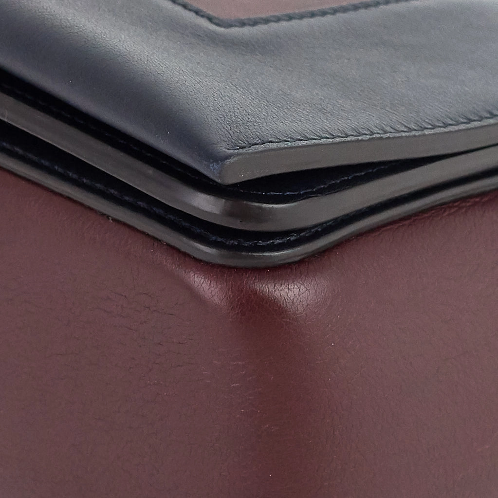 Frame Two-Tone Calfskin Shoulder Bag
