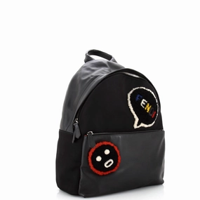 Front Pocket Backpack Nylon with Shearling Medium