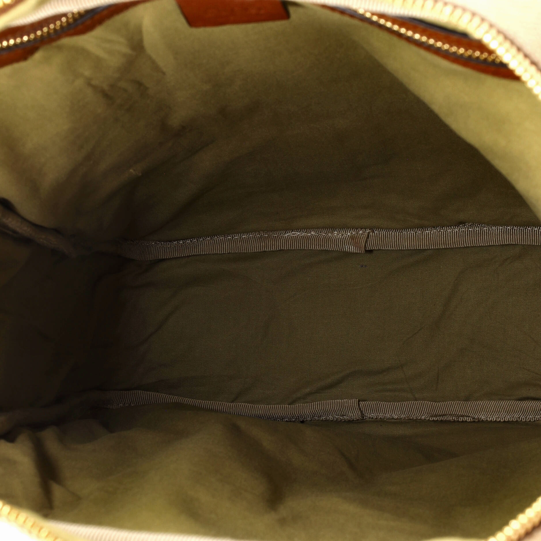 Front Pocket Backpack Vintage Web Canvas with Leather Medium