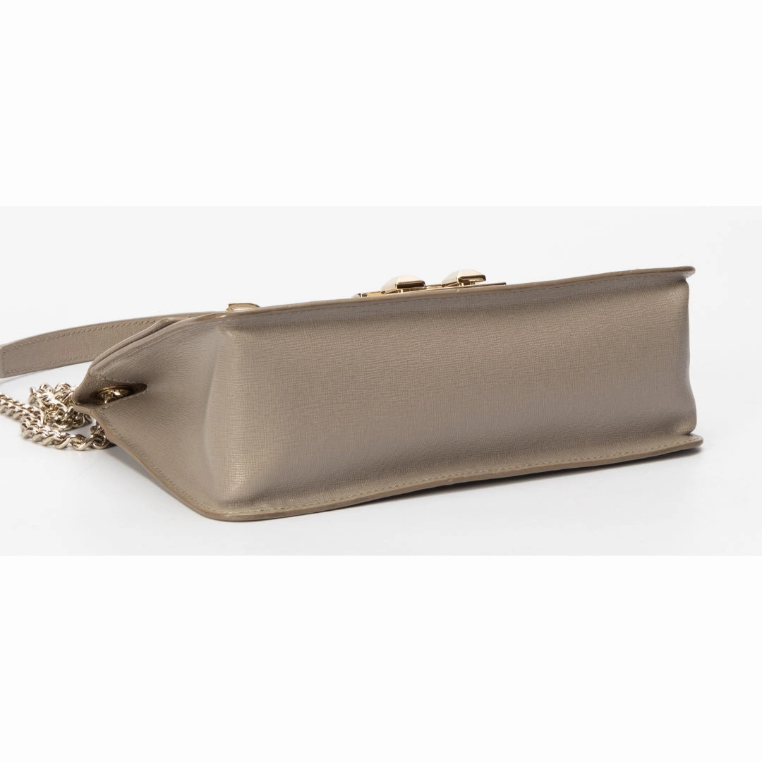 Furla Grey Venere Small Leather Crossbody Bag