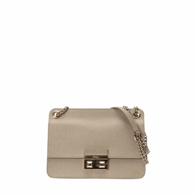 Furla Grey Venere Small Leather Crossbody Bag