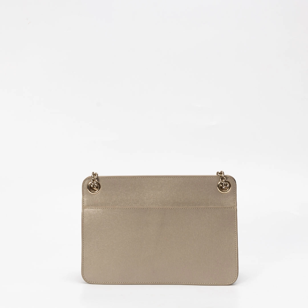Furla Grey Venere Small Leather Crossbody Bag
