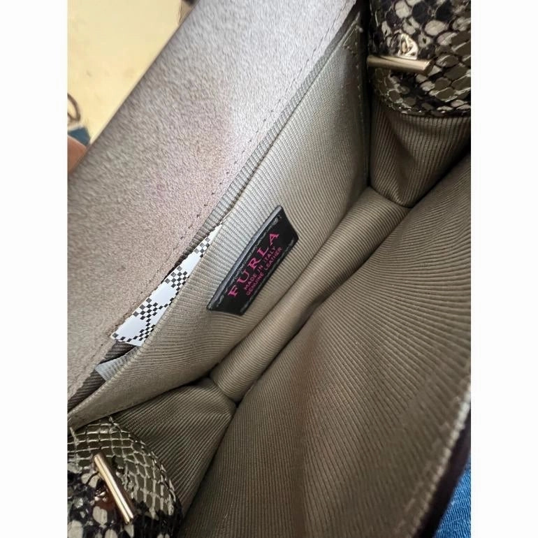Furla Python Leather Crossbody Bag
