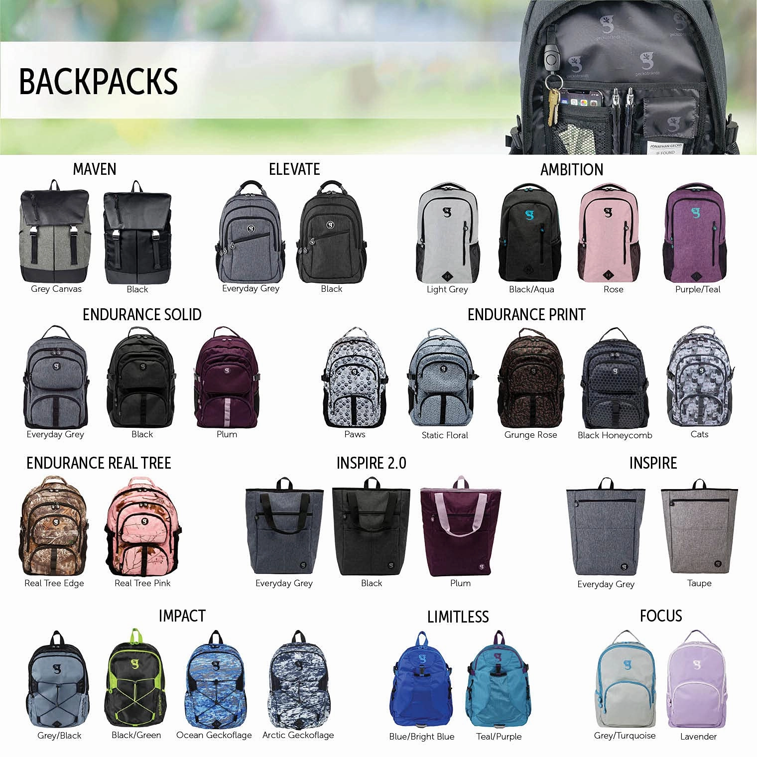 Geckobrands Limitless Backpack