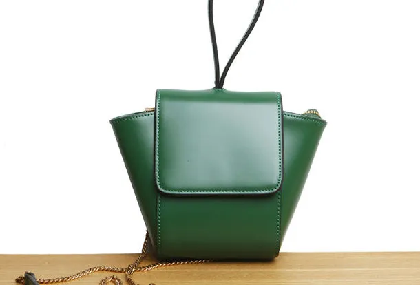 Genuine Leather Cute Crossbody Bag Clutch Wristlet Bag Shoulder Bag Women Leather Purse