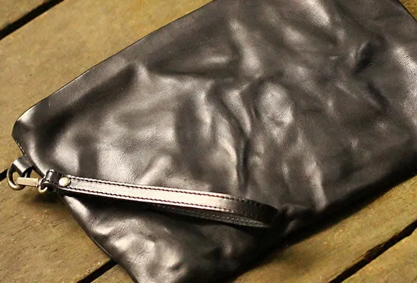 Genuine Leather Mens Cool Messenger Bag iPad Bag Chest Bag Bike Bag Cycling Evelope Cluth Bag For Men