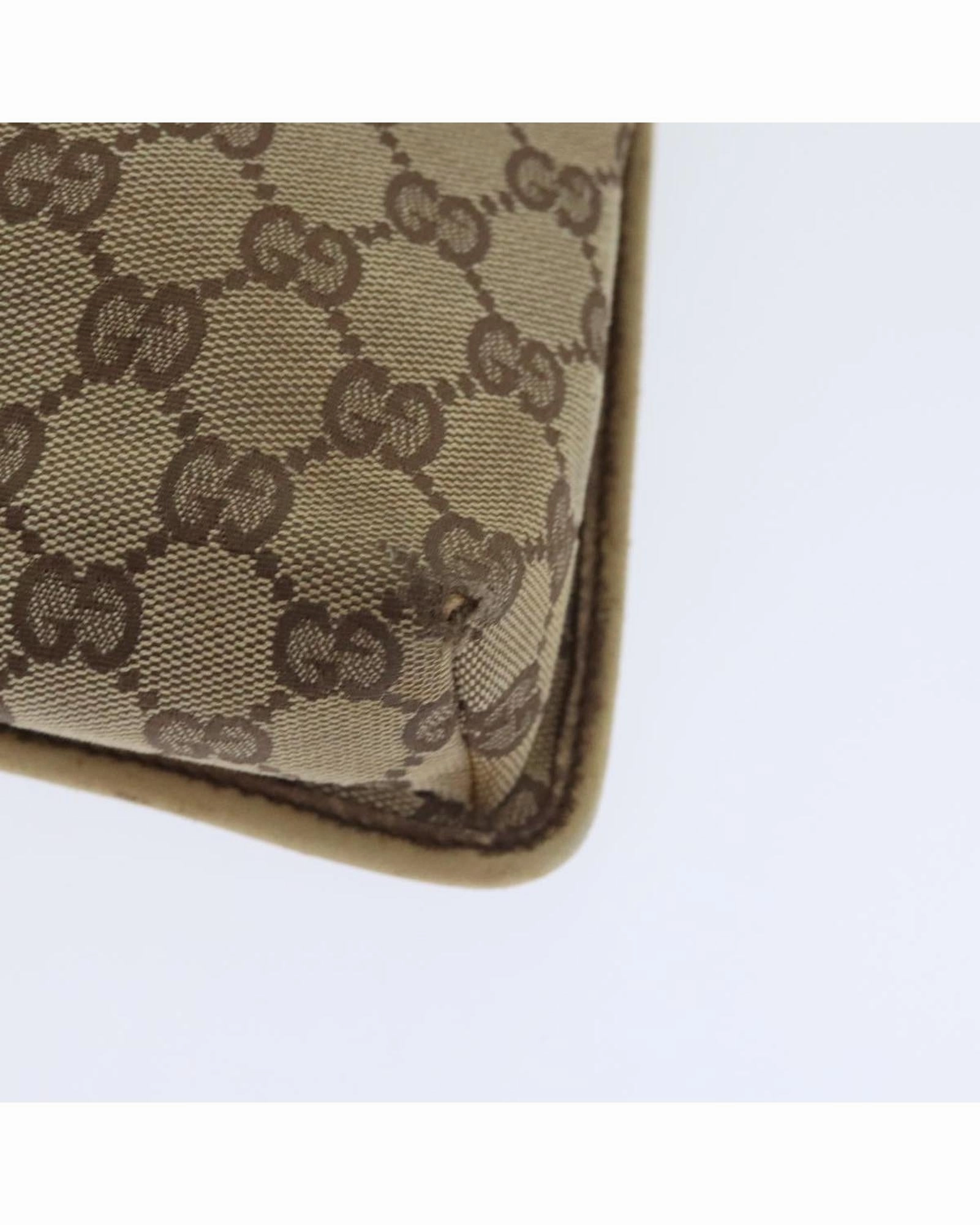 GG Canvas Shoulder Bag with Silver Accents