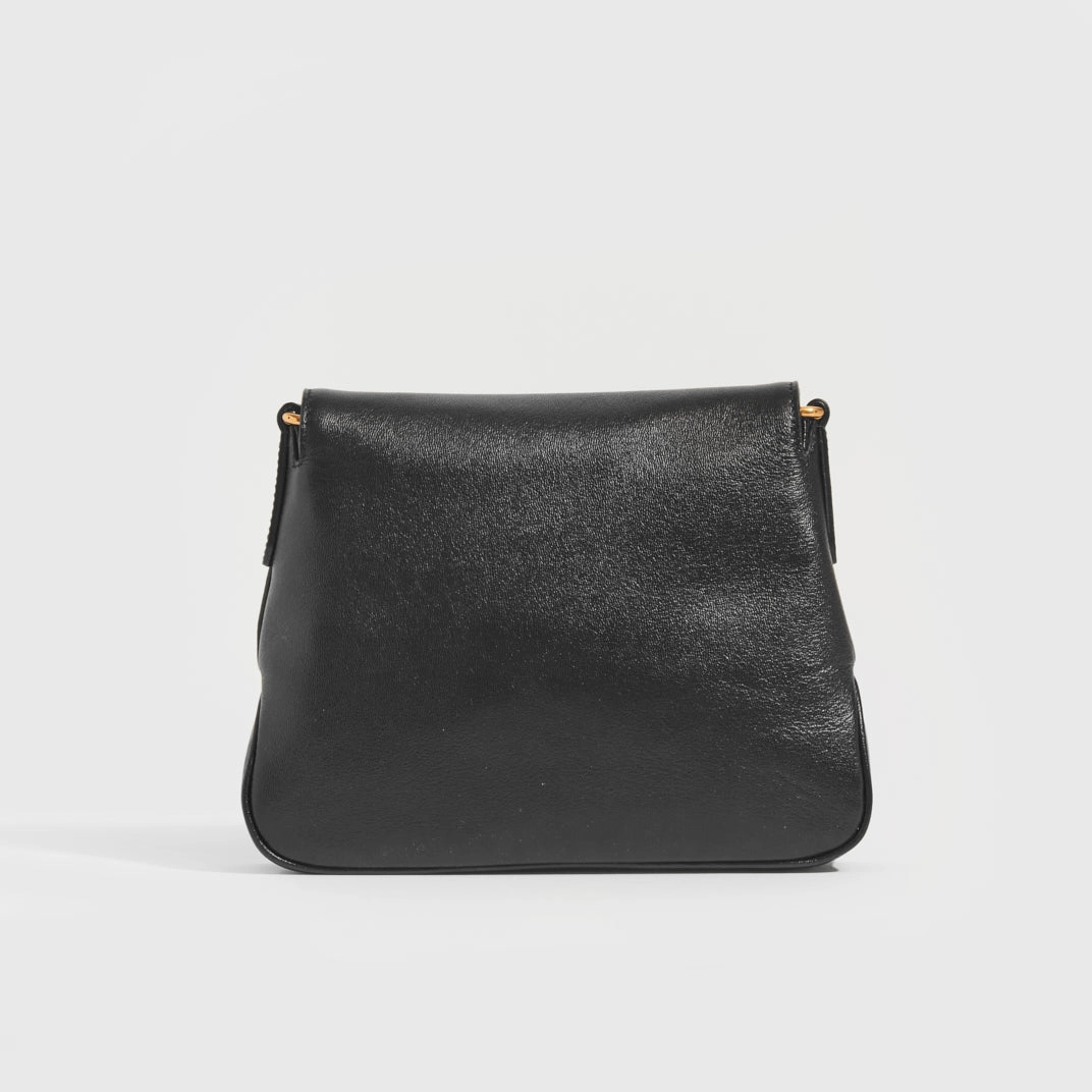 GG Logo Small Crossbody Messenger Bag in Black