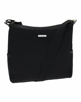 GG Nylon Shoulder Bag  Black