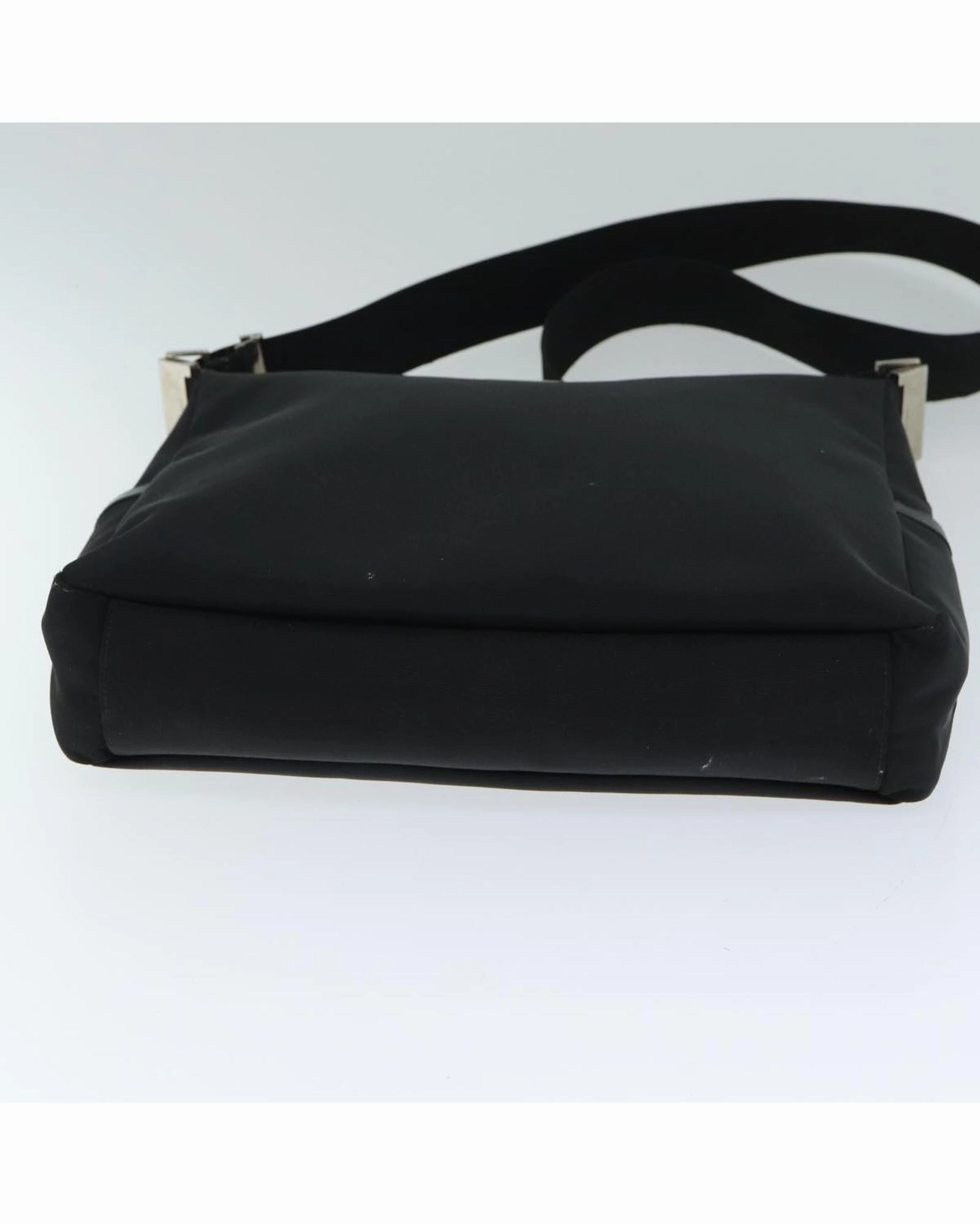 GG Nylon Shoulder Bag  Black