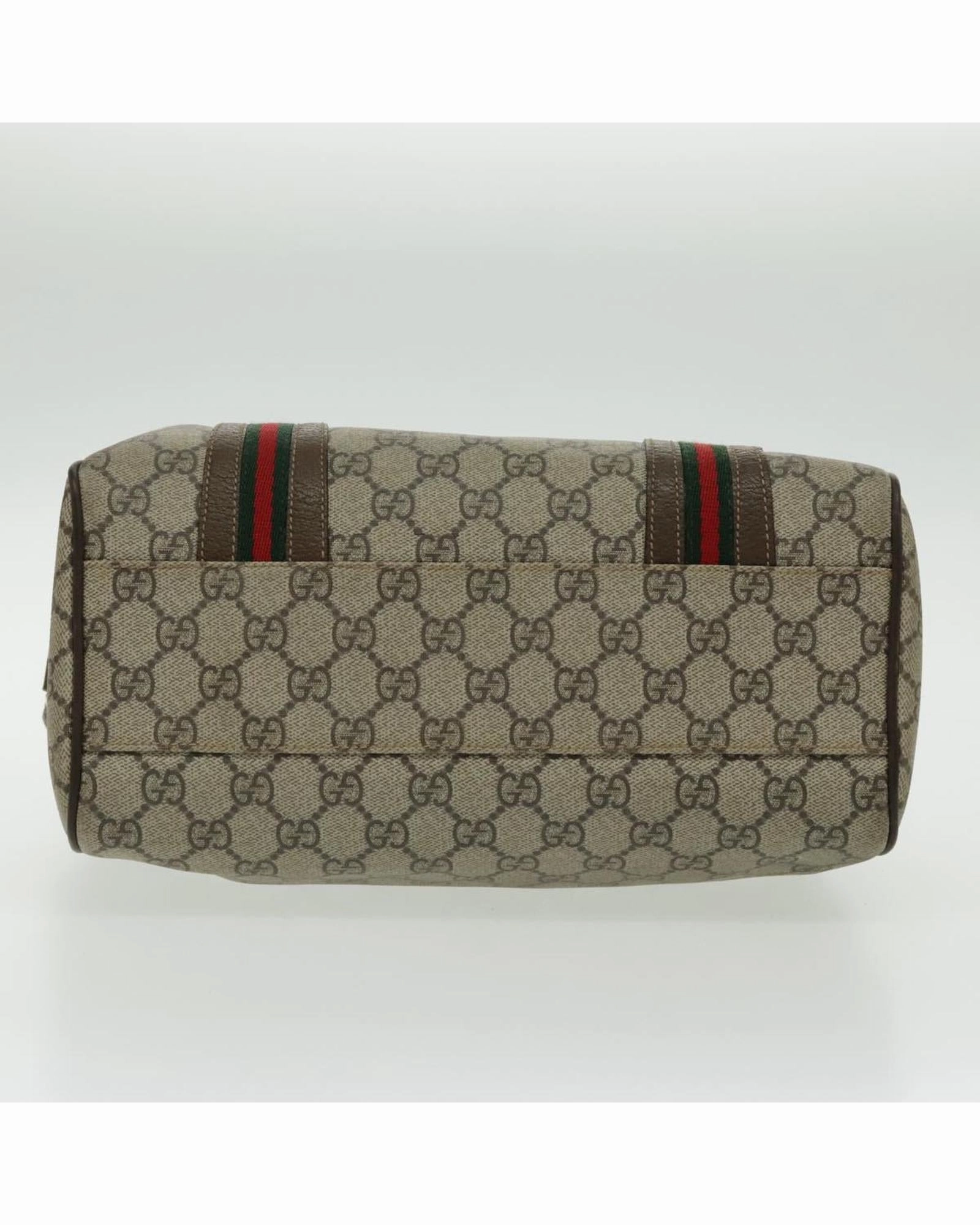 GG Supreme Web Sherry Line Boston Bag with Shoulder Strap