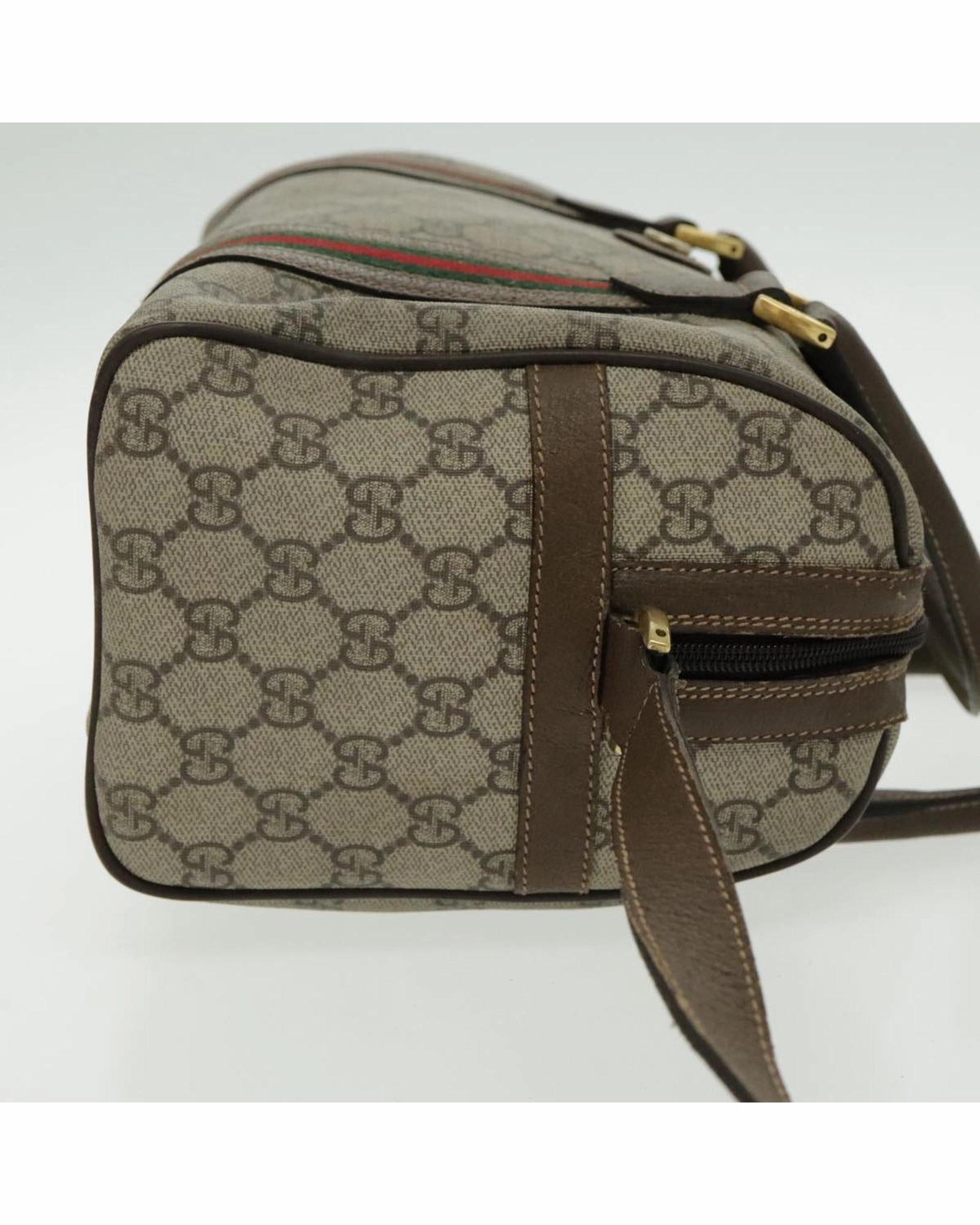 GG Supreme Web Sherry Line Boston Bag with Shoulder Strap
