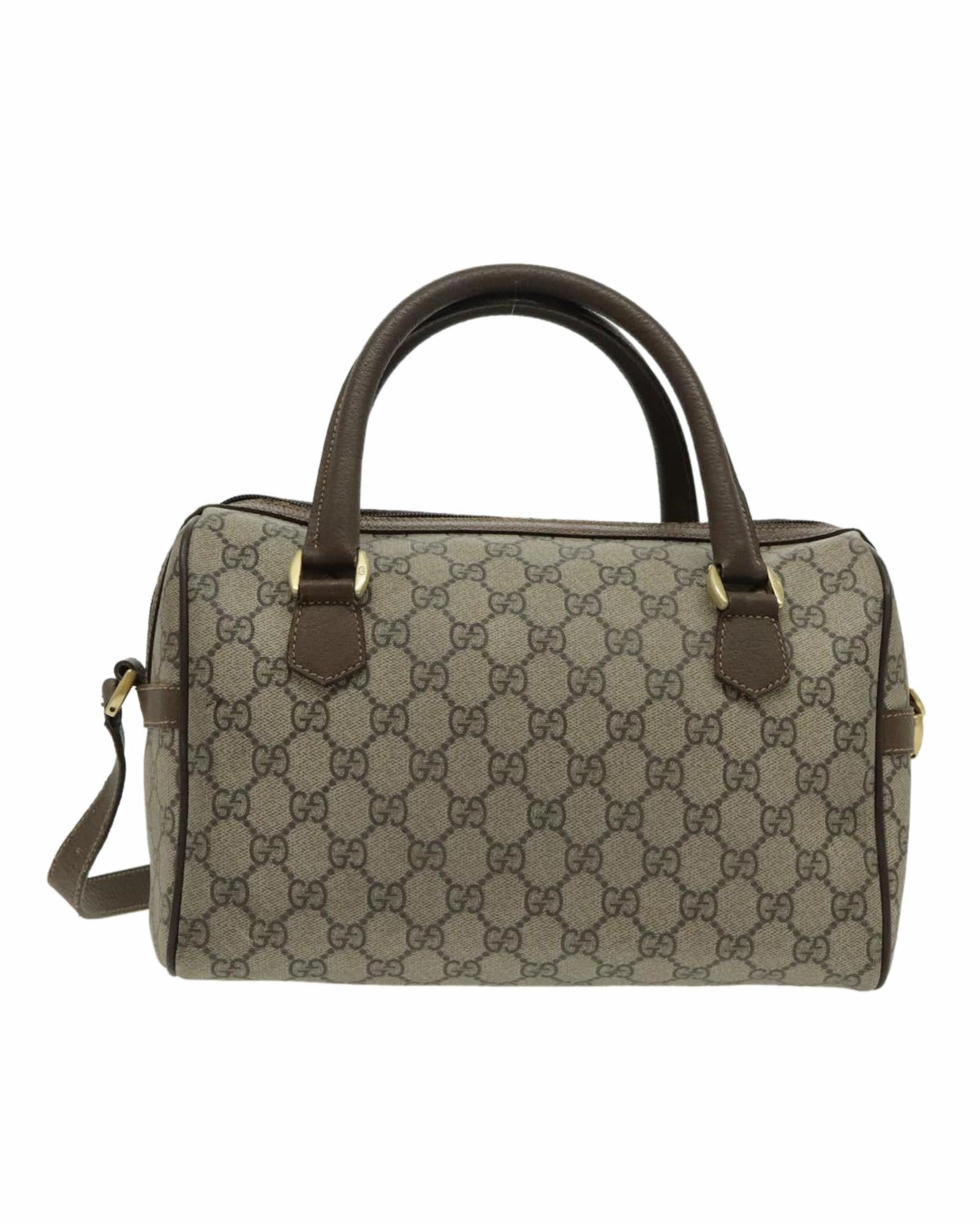 GG Supreme Web Sherry Line Boston Bag with Shoulder Strap