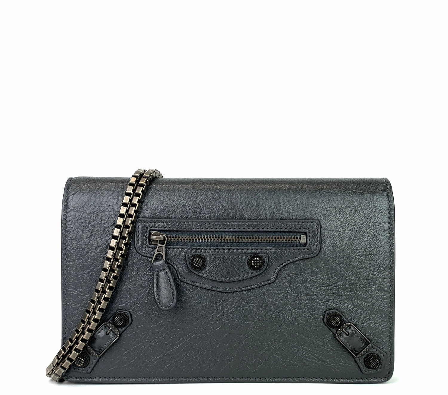 Giant Studs Wallet on Chain Leather Bag