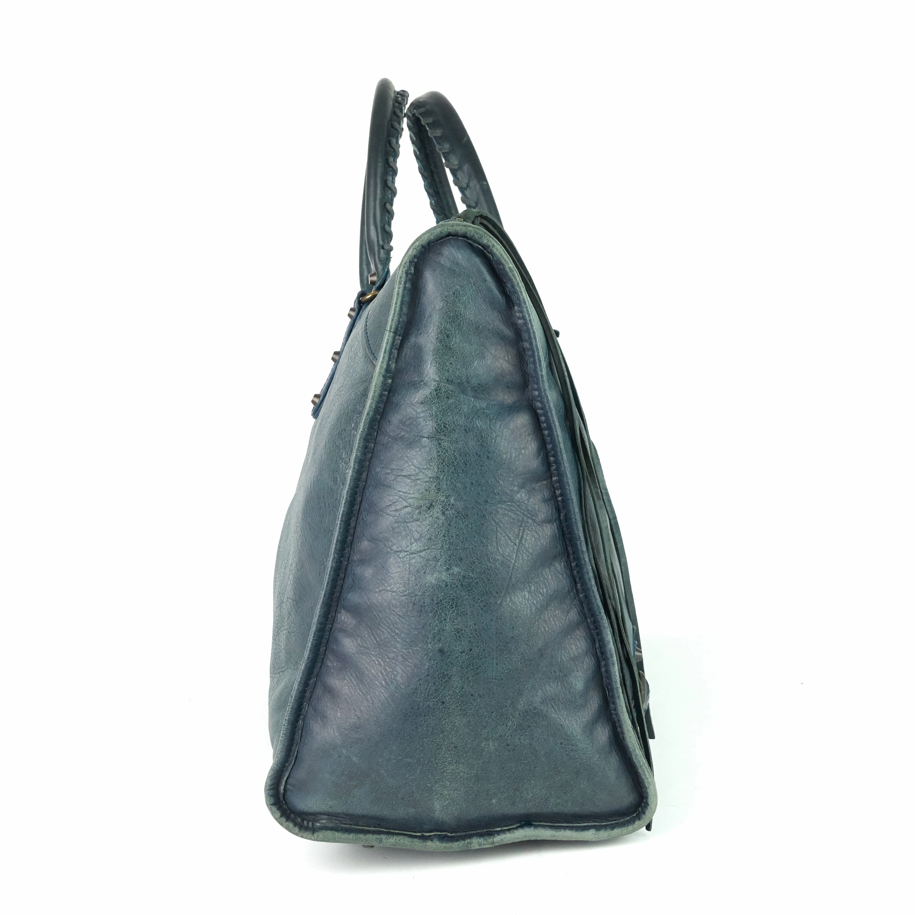 Giant Weekender Distressed Agneau Leather Bag