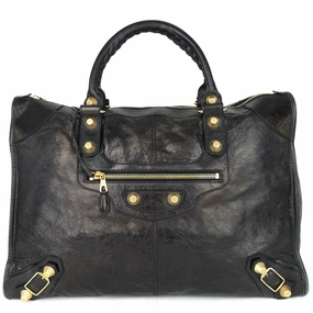 Giant Weekender Distressed Agneau Leather Bag