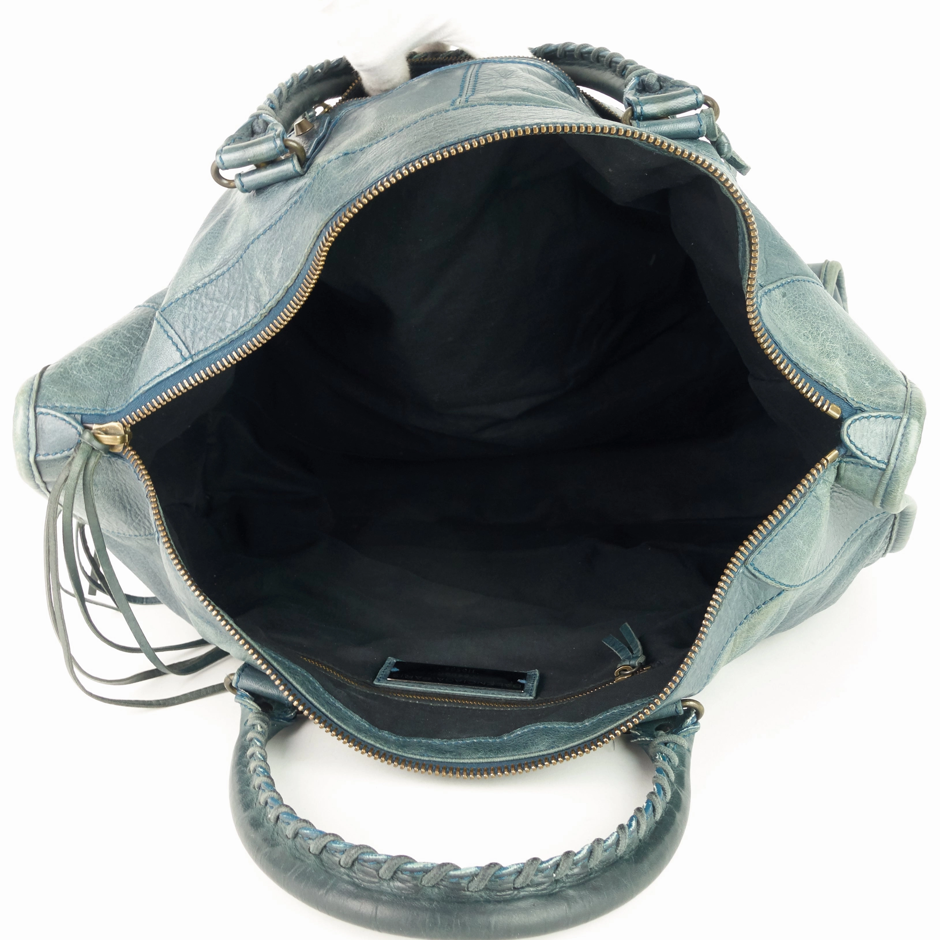 Giant Weekender Distressed Agneau Leather Bag