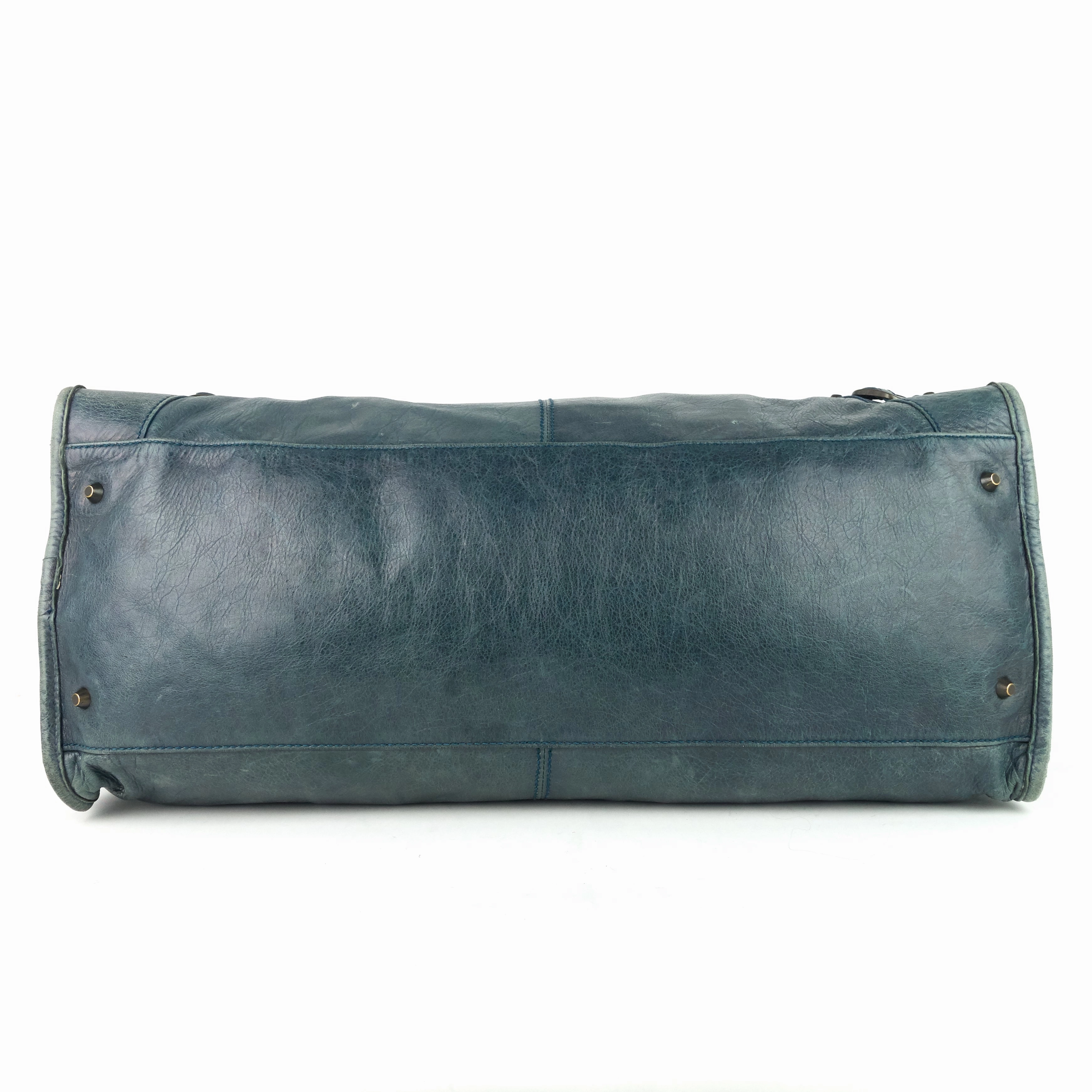 Giant Weekender Distressed Agneau Leather Bag