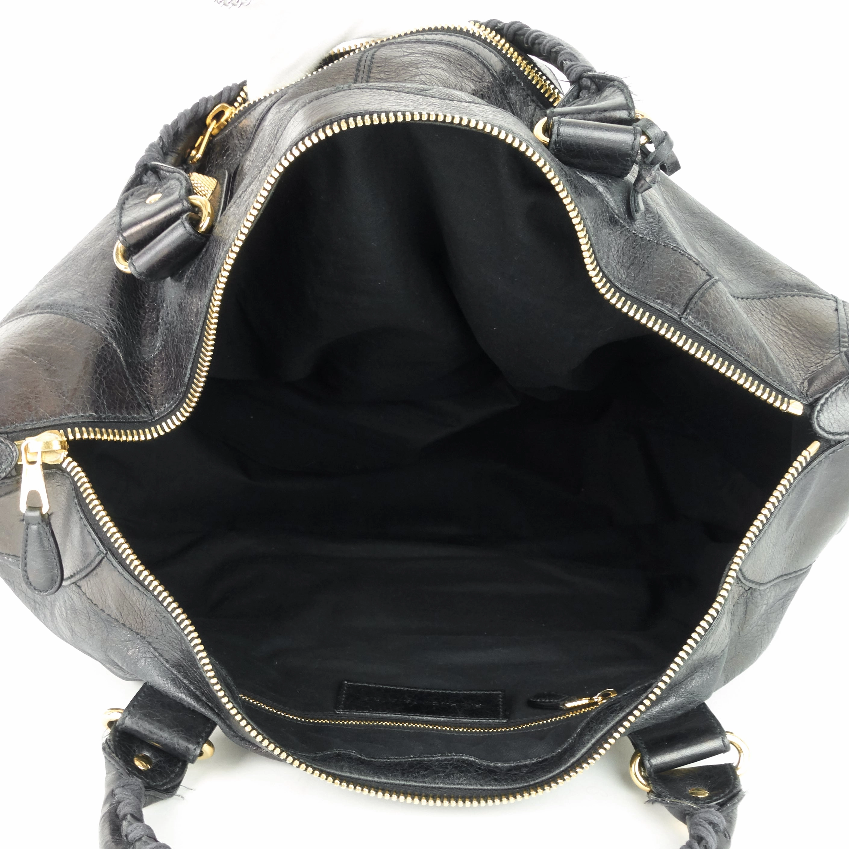 Giant Weekender Distressed Agneau Leather Bag