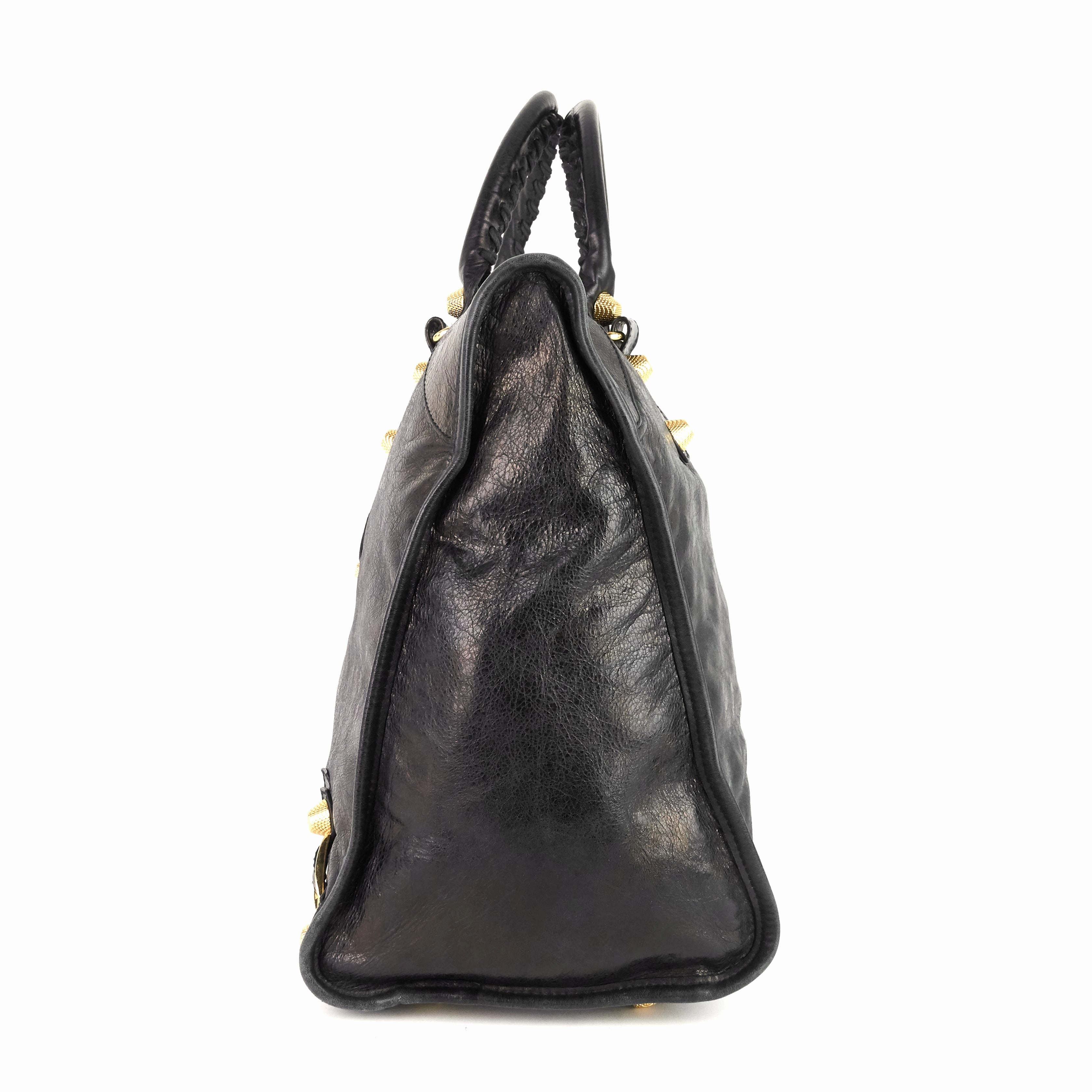 Giant Weekender Distressed Agneau Leather Bag