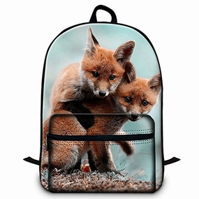 GIVE ME BAG Generic Fox School Backpack with Laptop Compartment for Children Outdoor Back Pack