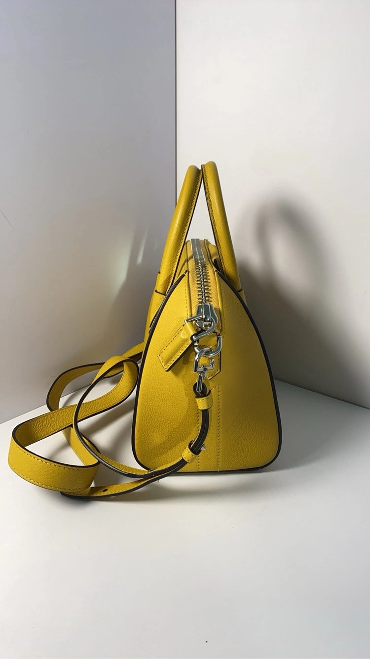 Givenchy Antigona Yellow Leather Mini Crossbody Bag