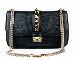 Glam Lock Calf Leather Medium Bag