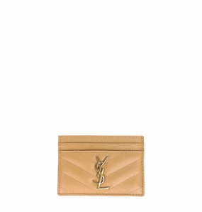 Grain de Poudre Leather Monogram Cardholder