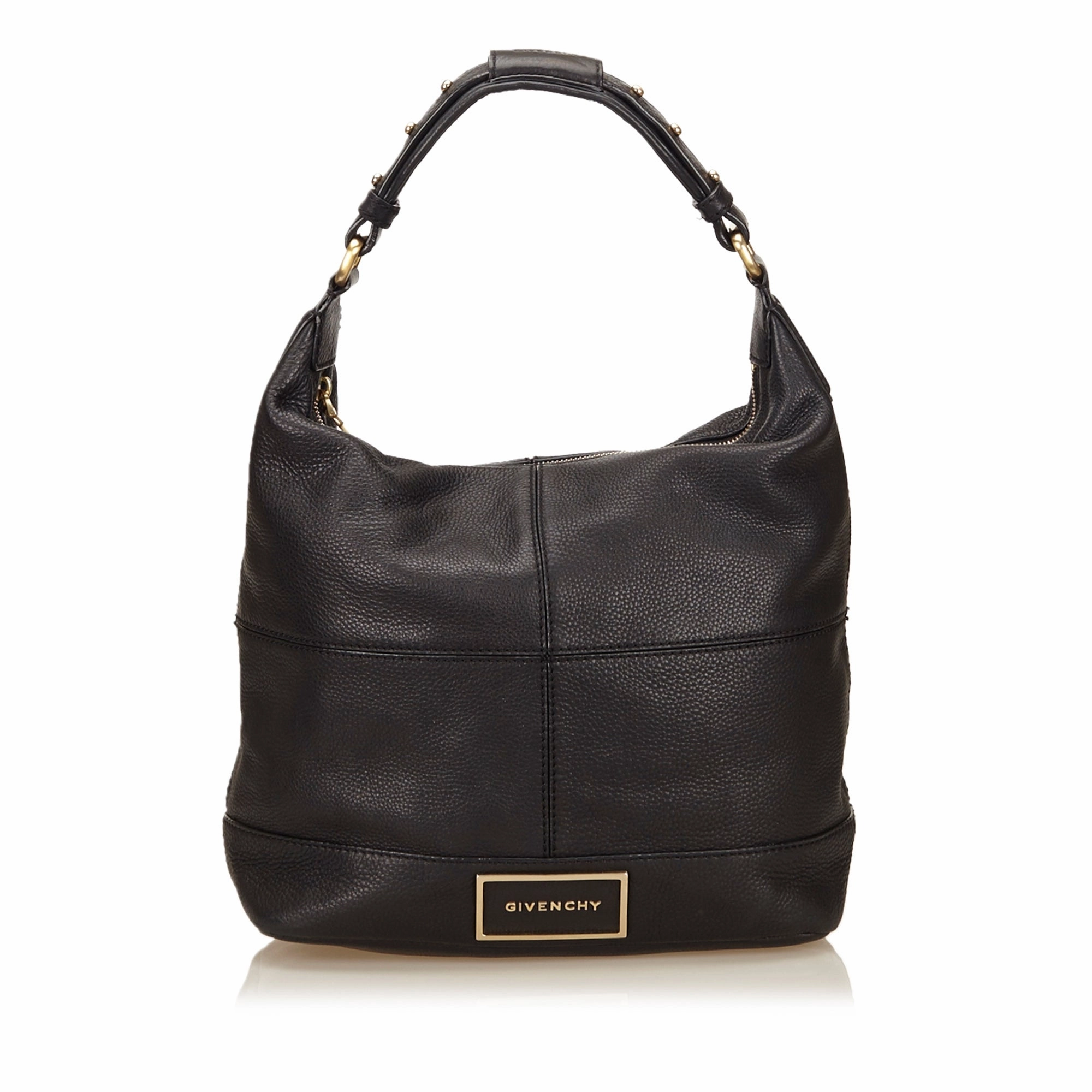 Grained Calf Leather Hobo Bag